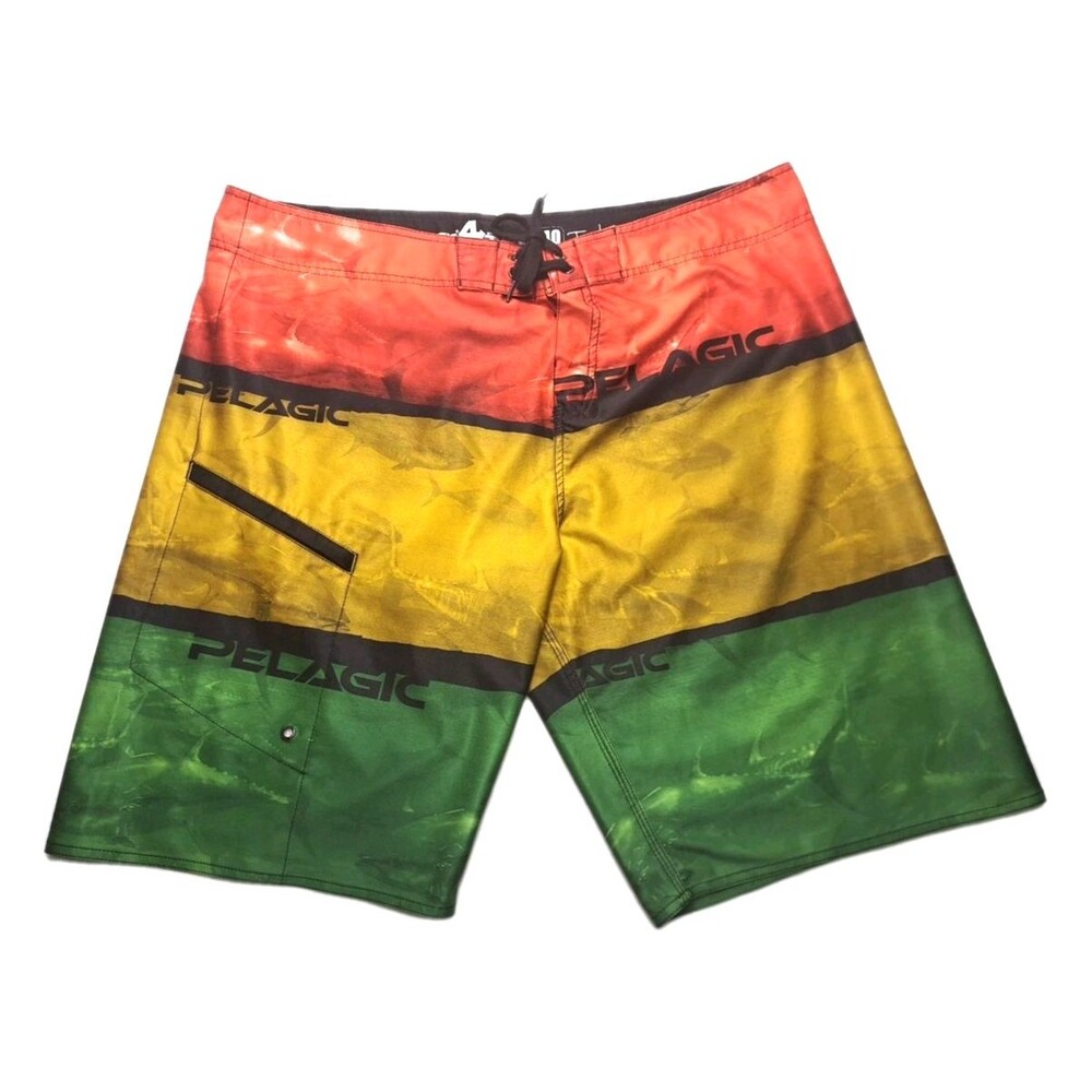 Pelagic Men's 4TEK Tony Ludovico Swim Trunks Size 40 Stretch Drawstring Surfing